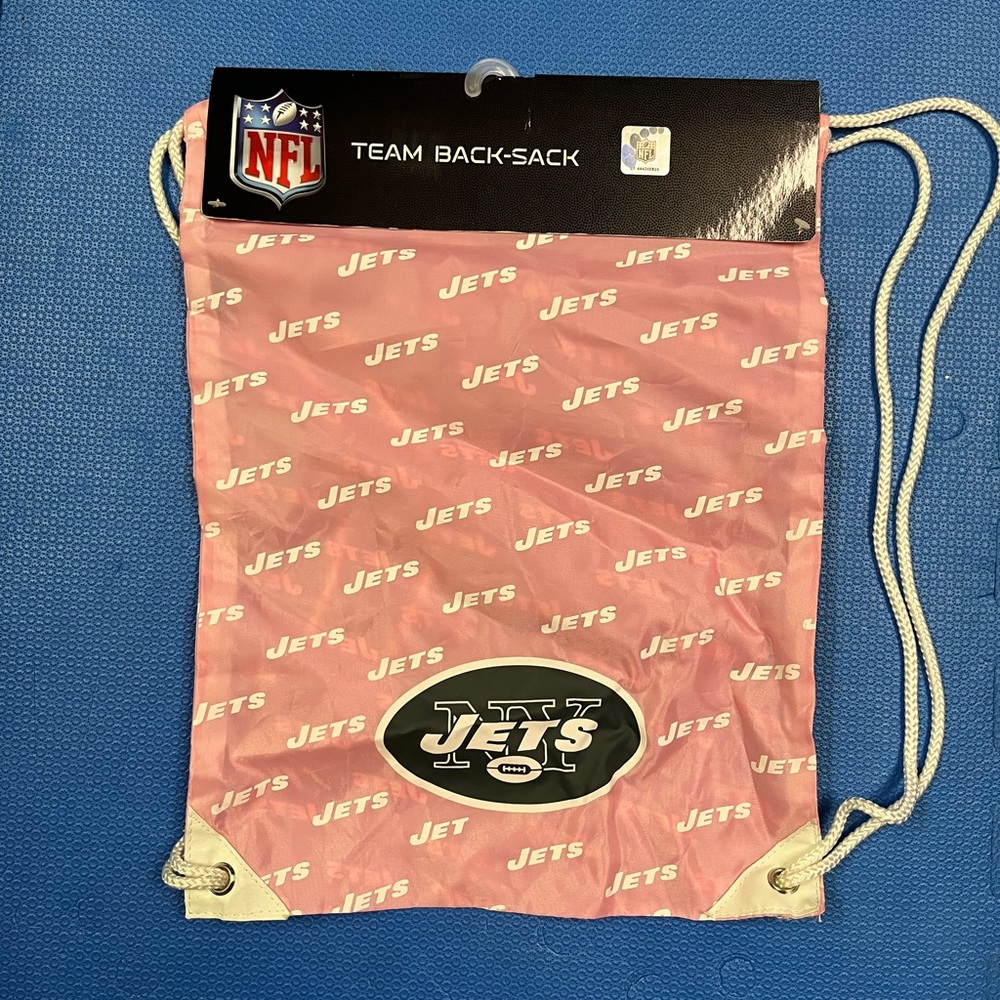 Football Jets team back sack NFL pink new bag